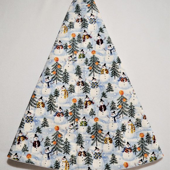Snowman print Christmas Tree Skirt 44"D  AS IS NEW - Picture 1 of 10